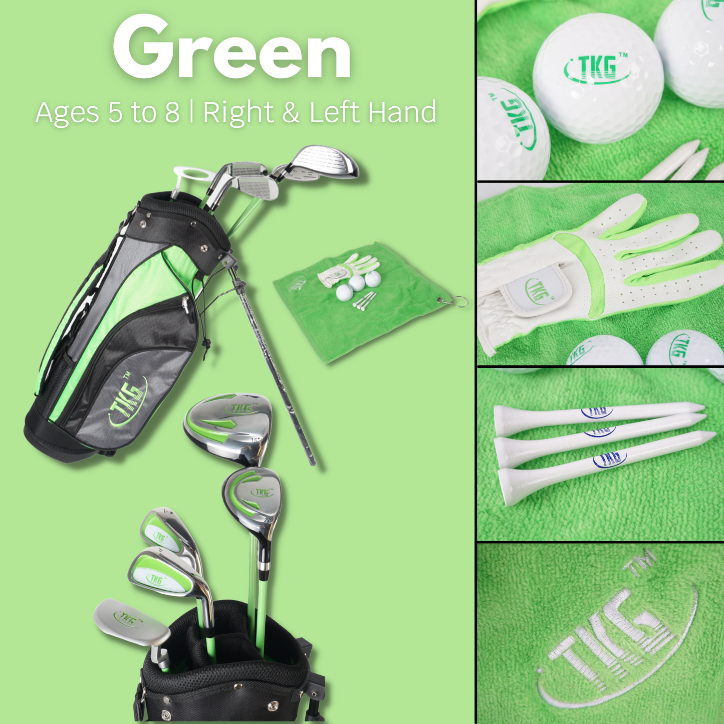 TKG Green Youth Golf Set (5-8 Years)