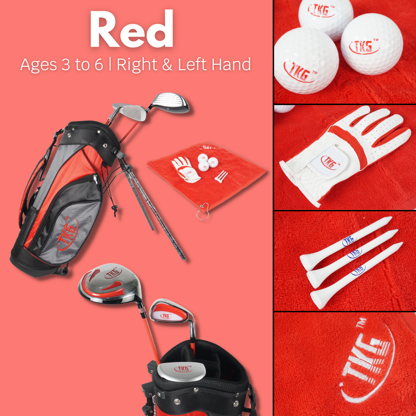 TKG Red Youth Golf Set (3-6 Years)